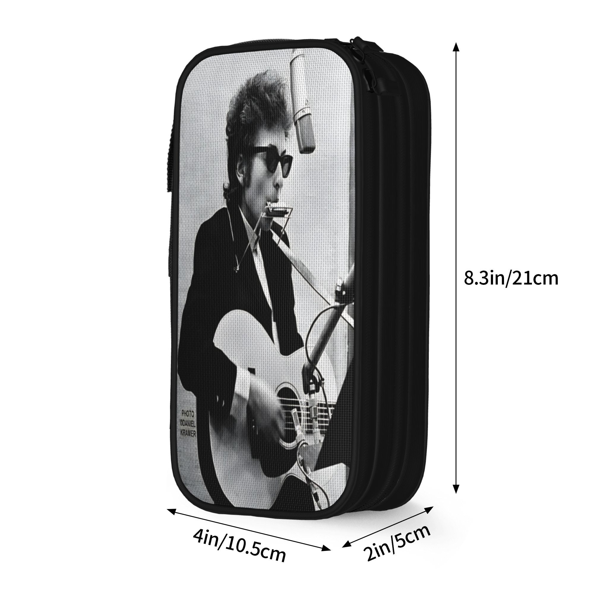 Bob Dylan Chanteur Merch Boîte à stylos Grande capacité Accessoires de bureau Boîte à crayons Cadeau (as the picture,M)