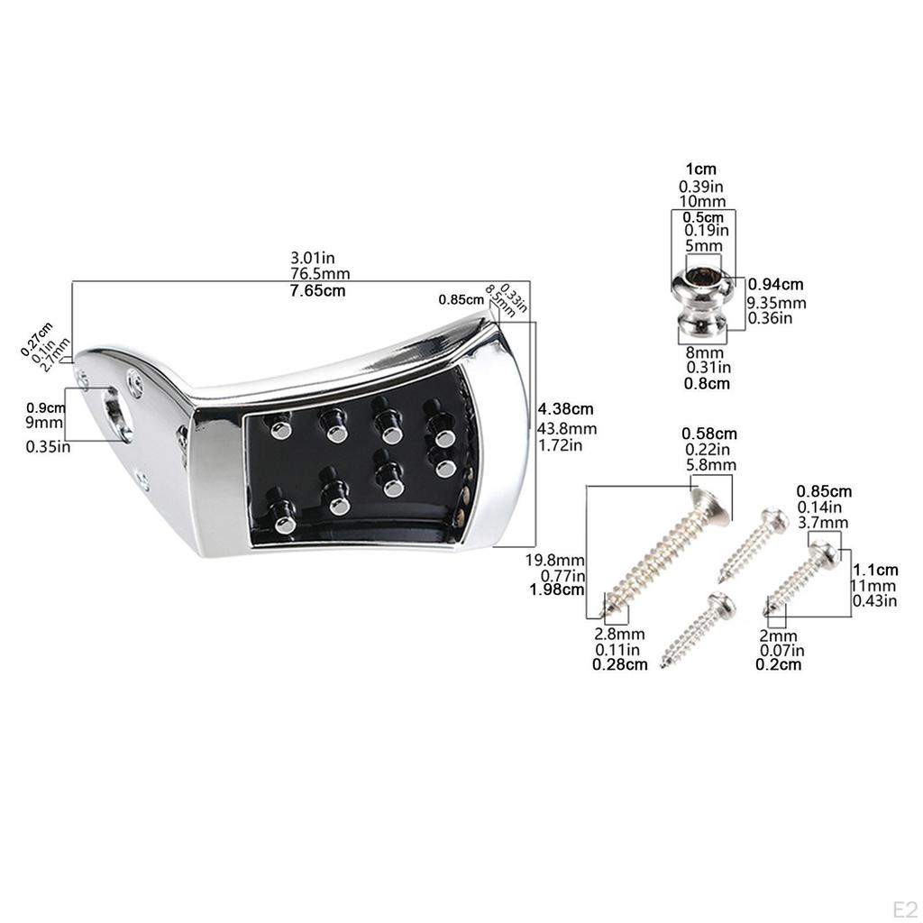 Guitar Mandolin Tailpiece Instrument Accessories Professional Fine Workmanship 8 Strings