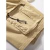 Cargo Shorts Men's Summer New Washed Pure Cotton Shorts Moisture-Absorbing Breathable High Street Ruffle Handsome Loose Straight Pants