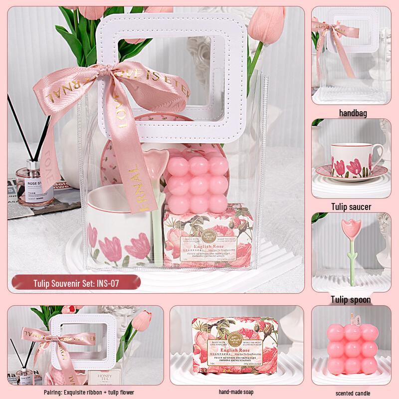 Elegant Tulip Cup & Saucer Gift Set INS-07