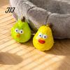 Safe Dog Toy for Chewing Squeaky Pear Toy, Latex Chew Small Medium Toys Interactive Fetch Teeth Cleaning Aggressive Chewers Soft Rubber Puppy
