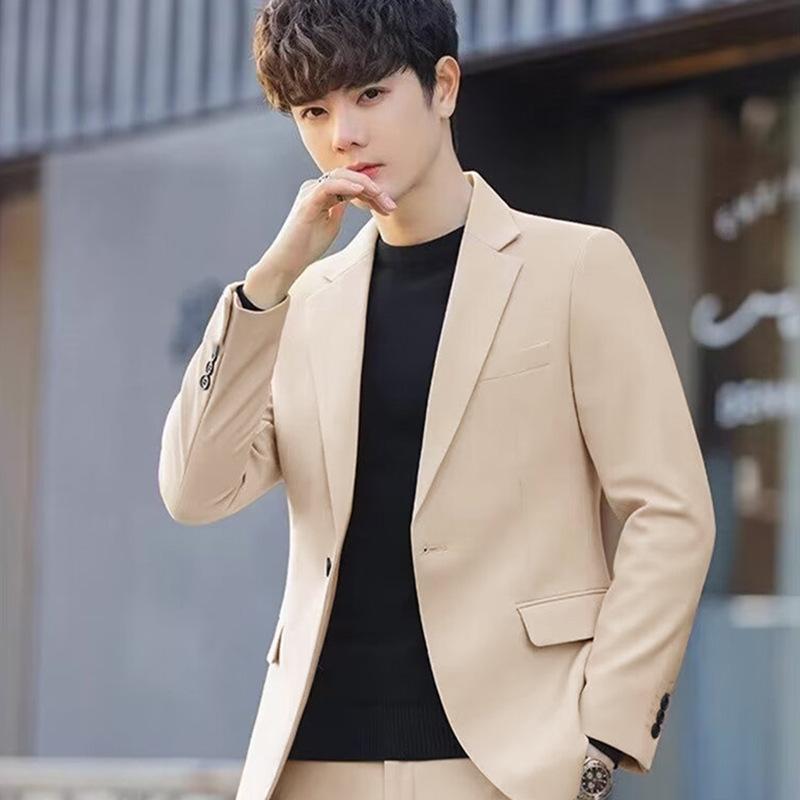 

Чоловічий повсякденний піджак Весна/Осінь Бізнес Slim Fit Куртка 4XL абрикосовий