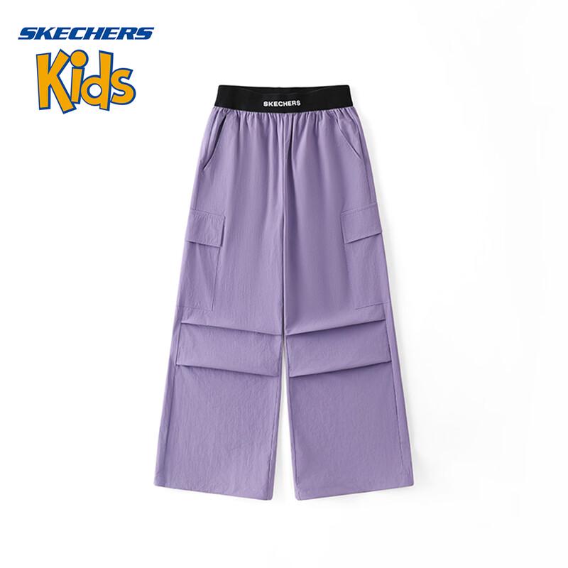 Skechers Girls Summer Outdoor Casual Woven Pants 130 китайские фиолетовый