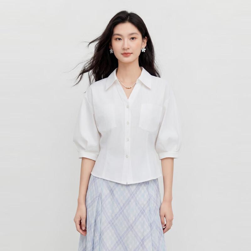 

Charming Lady s Summer Anti-Wrinkle Puff Sleeve Blouse S