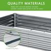 2PCS 12x4x1FT Galvanized Raised Garden Bed Kit Rectangle Metal Flower Box Large Planter Raised Beds Outdoor Garden for Planting