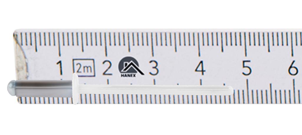 Aluminum open rivets 4x12mm RAL 9010