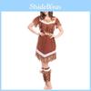 Adorable Womens Caveman Costume Set Featuring Stunning Fringe Design In Polyester Fabric