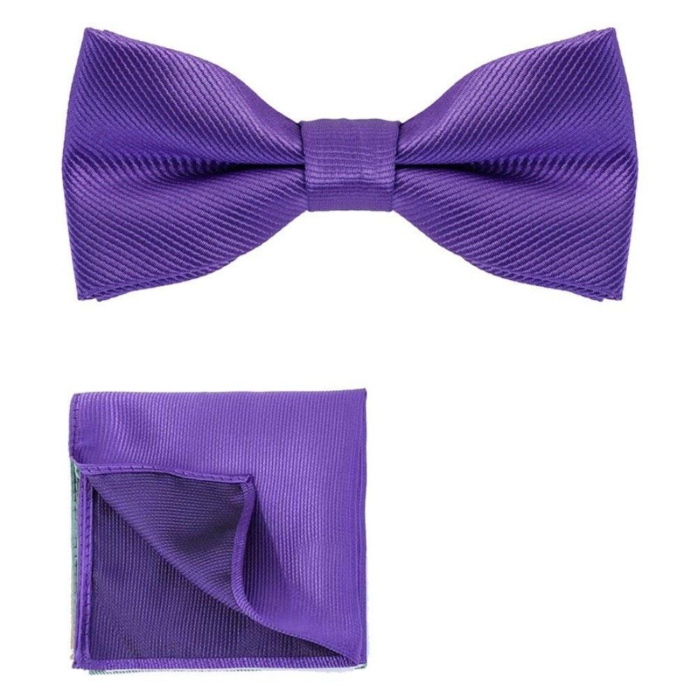 Polyester Pocket Square Set Collar Wedding Accessory Set Corsage Set Bow Tie Set Banquet