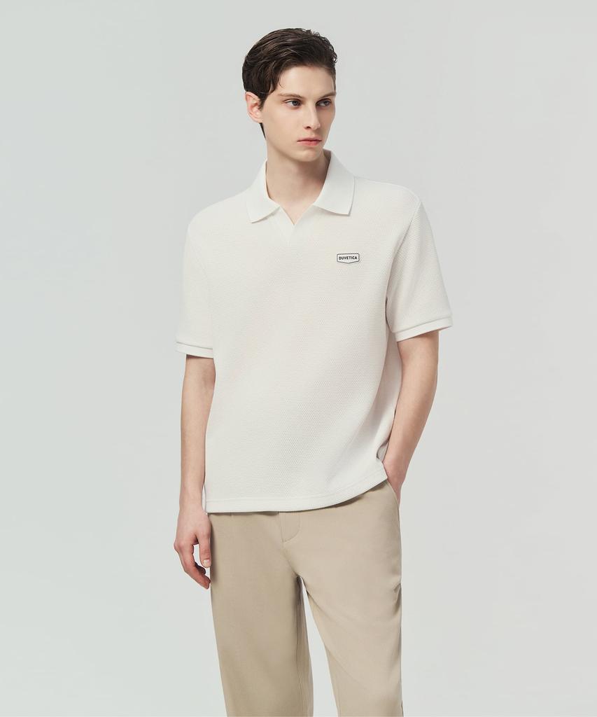 DUVETICA Matarello (Light Ivory) (Men'S Short-Sleeve Polo Shirt)