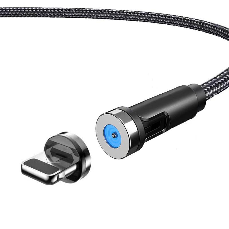 540° Rotating Magnetic Fast Charging Cable for Apple and Type-C Devices