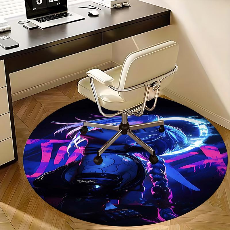Jinx (League of Legends) Chair mat Round Rug Office carpet, Non slip, Suitable for Living Rooms, Bedrooms Decor 1205538a