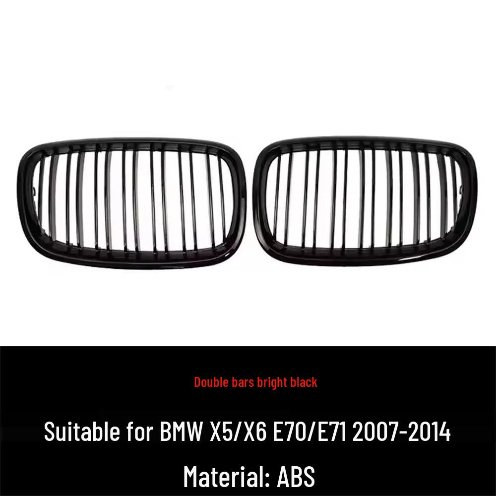 Compatible Silver Grille for 07-14 BMW X5/X6 E70 E71 Starry Sky Edition.