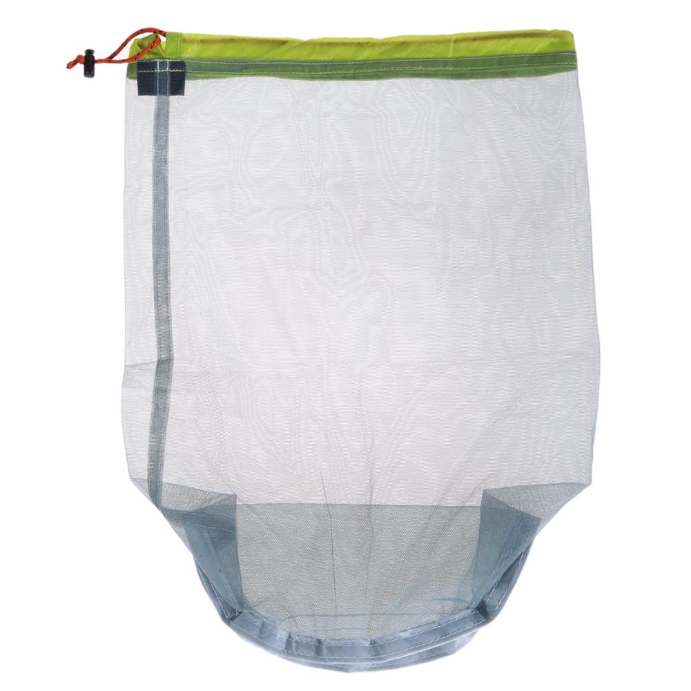 Ultralight Nylon Mesh Sleeping Bag Sacks Ultralight Nylon Mesh Bags Mesh Stuff Sacks Laundry Outdoor Bag for Travelling Hiking