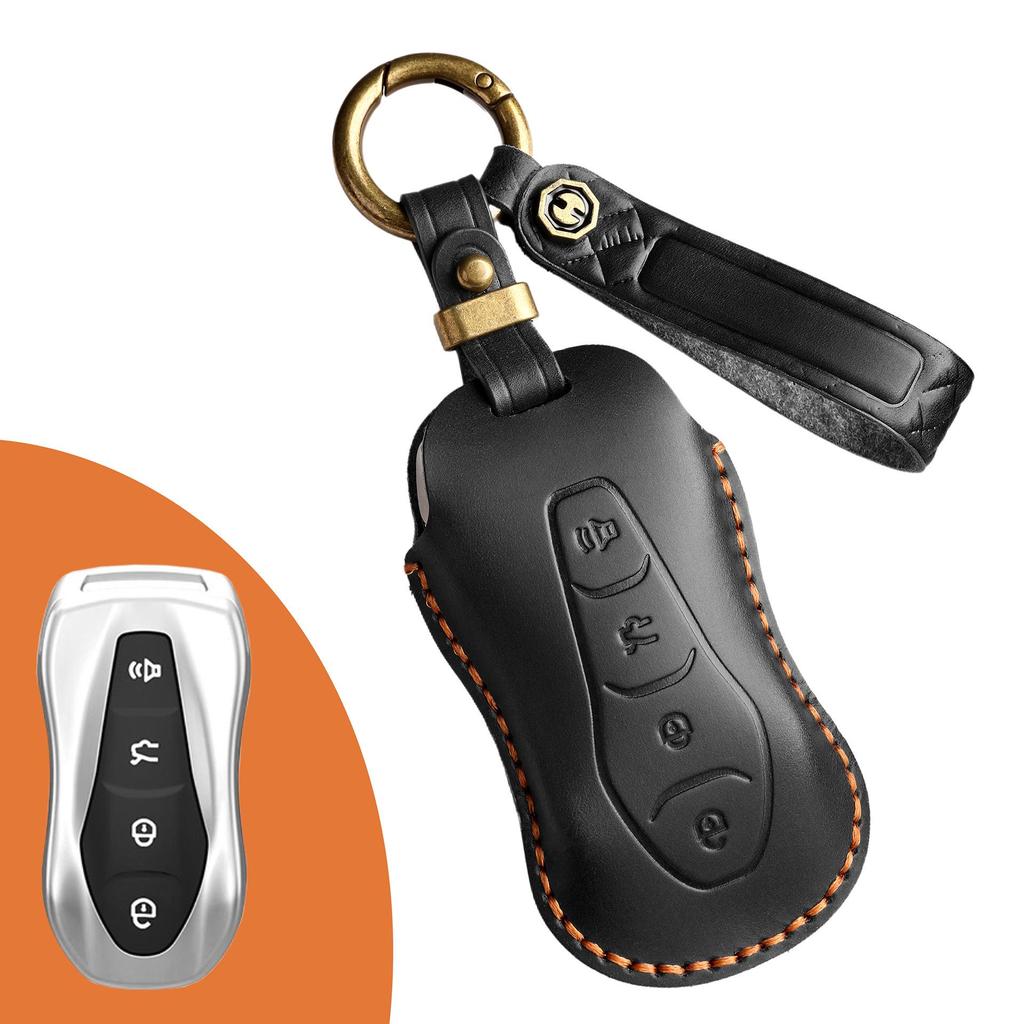 Handmade Leather Retro Key Cover for Geely Xingyue & Boyue Pro