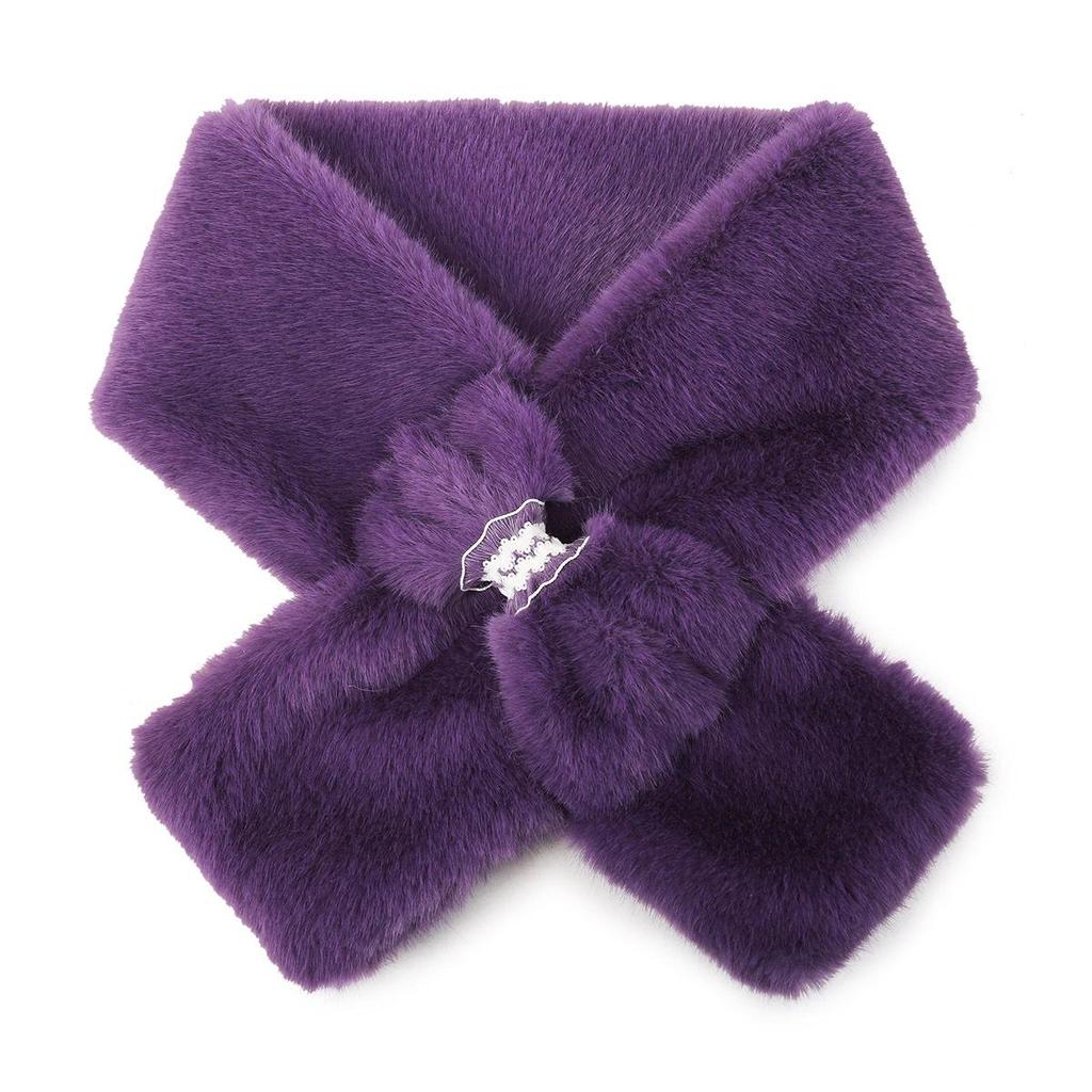 Cozy Korean-Style Women's Scarf: Soft, Furry, Warm, and Age-Reducing Neckband for Autumn and Winter