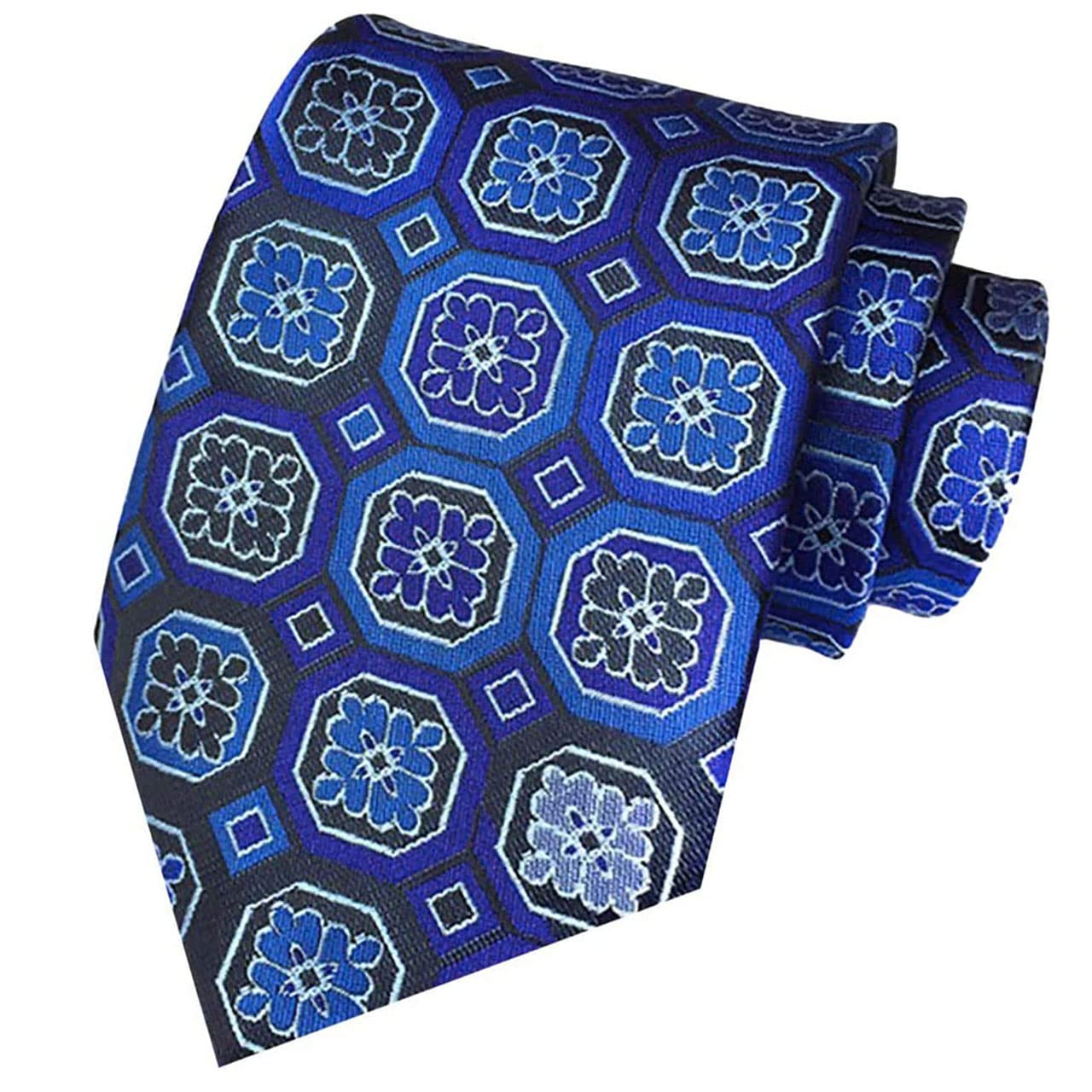

LEX STANDARD Paisley Pattern Stylish Tie for Men (NA003, 1 Blue) - Casual, Suit, Business -