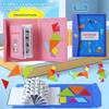 Funy Magnetic Jigsaw Puzzle 3D Geometric Shapes Tangram Board Kindergarten Montessori Games For Children kindergartenToys