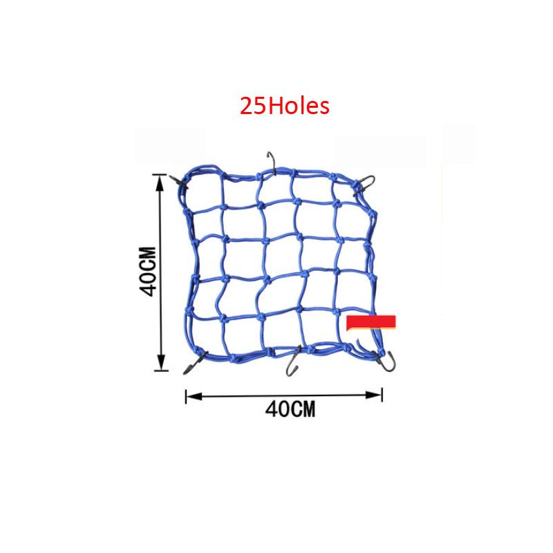 40*40cm 25 Holes Motorcycle Bicycle Cargo Net Helmet Rope Luggage Storage Bag Twine Motorycle Net Bags Mesh