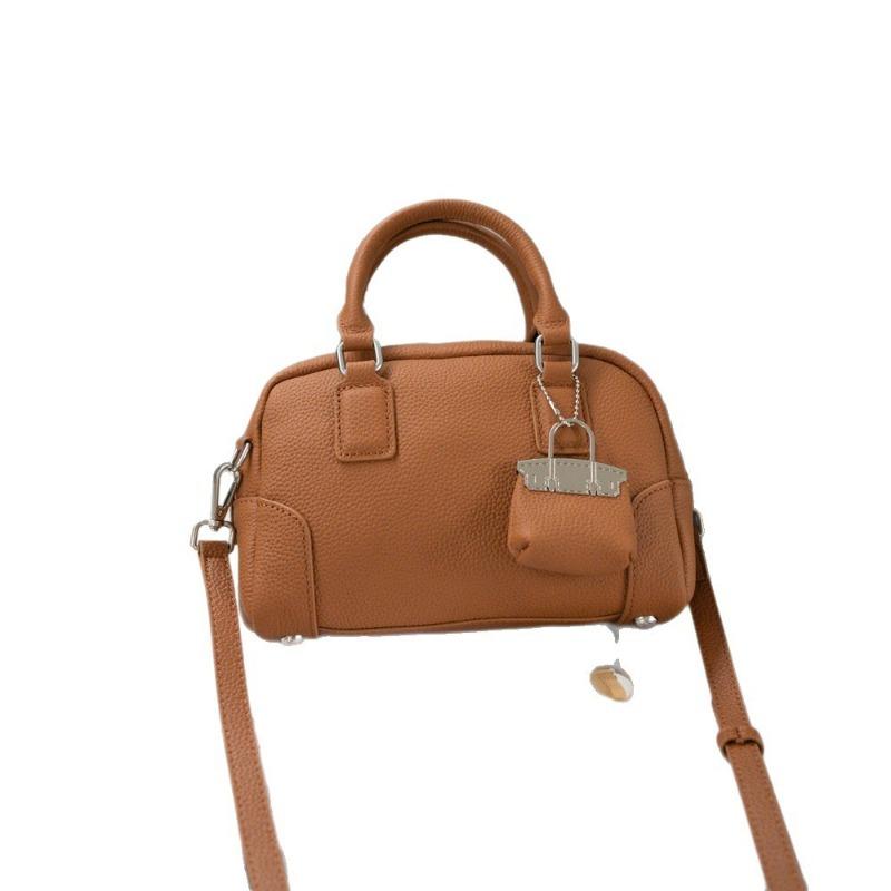 Fashionable Women's Bag Genuine Leather Hand-held Boston Bag Single-shoulder Versatile Crossbody Bag