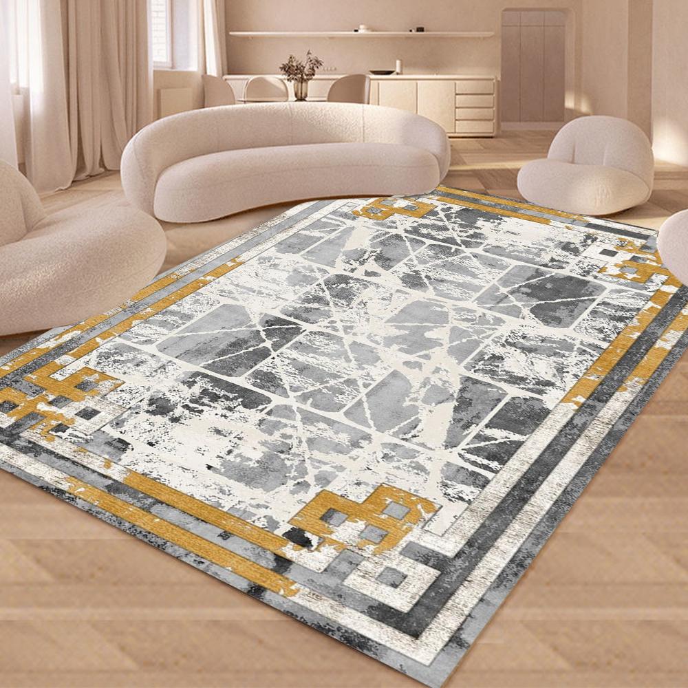 Luxury Pattern Area Rug Anti Slip Machine Washable Carpet Bedroom Living Room Bathroom Dormitories Floor Mat
