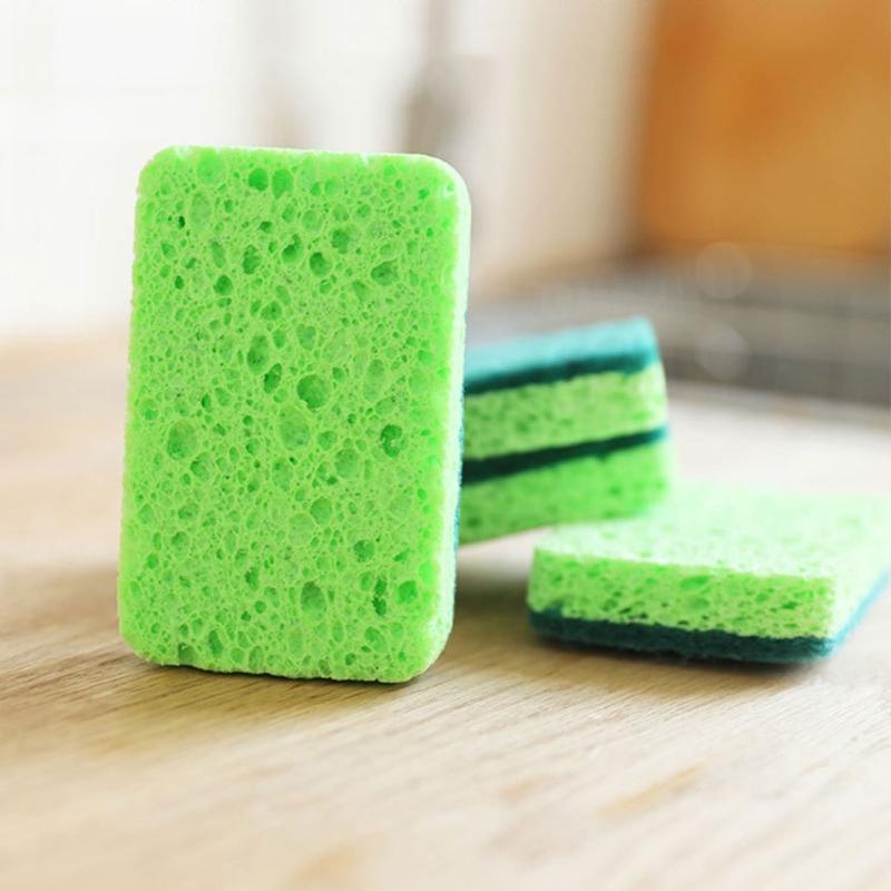 Non-Scratch Cleaning Scrub Sponges Scrubbing Dish Sponge for Washing Kitchen Dishes Bathroom Dishwashing Sponges 2pcs