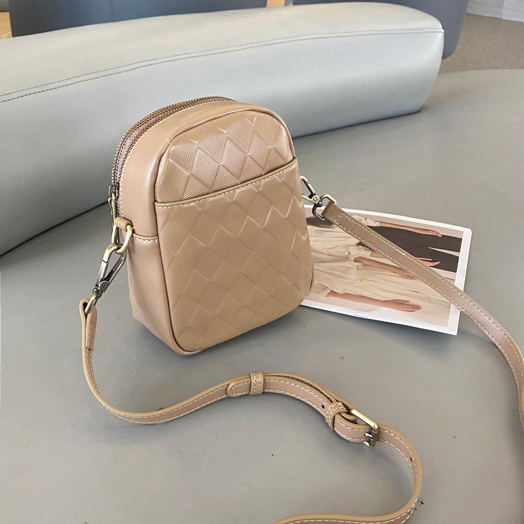 Rindsleder Nische Luxustasche Damentasche Handgriff Handtasche Schlichte Damen Handy Wechselhülle