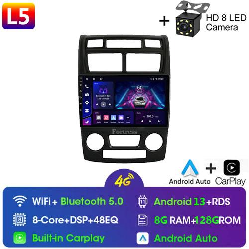 Fortress  Android 10 Car Radio For Kia Sportage 2 2004 2005 2006 2007-2010 Android Auto Multimedia Player Stereo BT 2din DVD HU