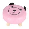 Small Under Desk Footrest Cute Cartoon Ottoman with 4 Stable Log Legs for Children