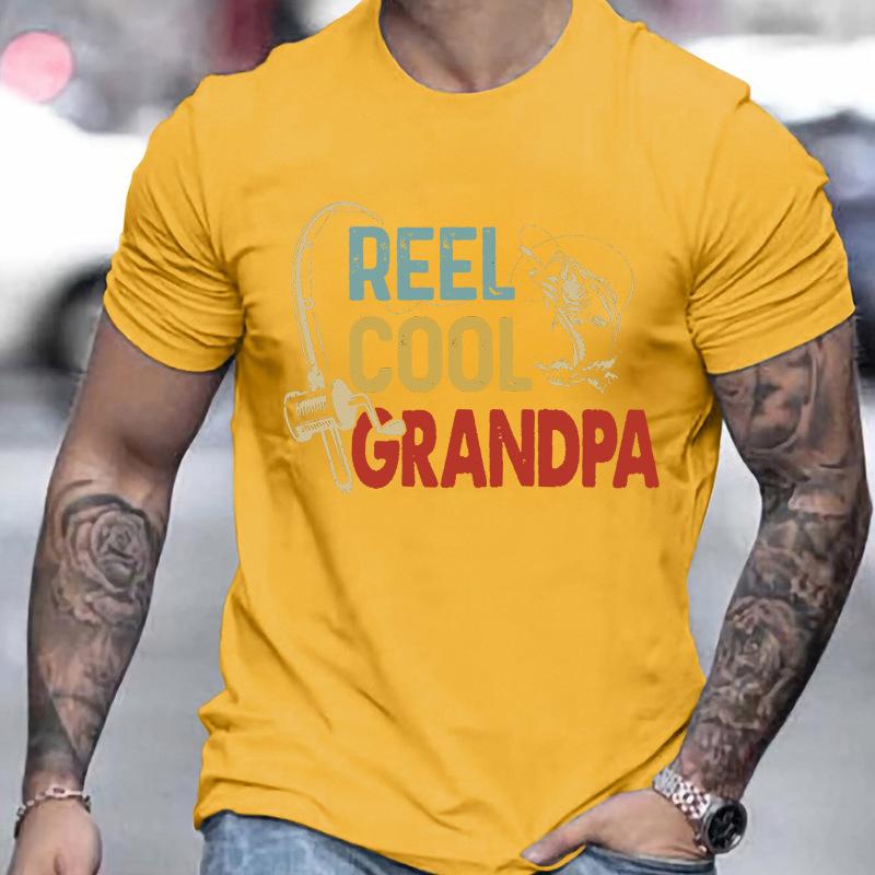 Vintage Reel Cool Dad Print Unisex Tshirt Fashion Fishing Lover Daddy Tee Casual Short Sleeve Streetwear Father Day Shirts Gifts