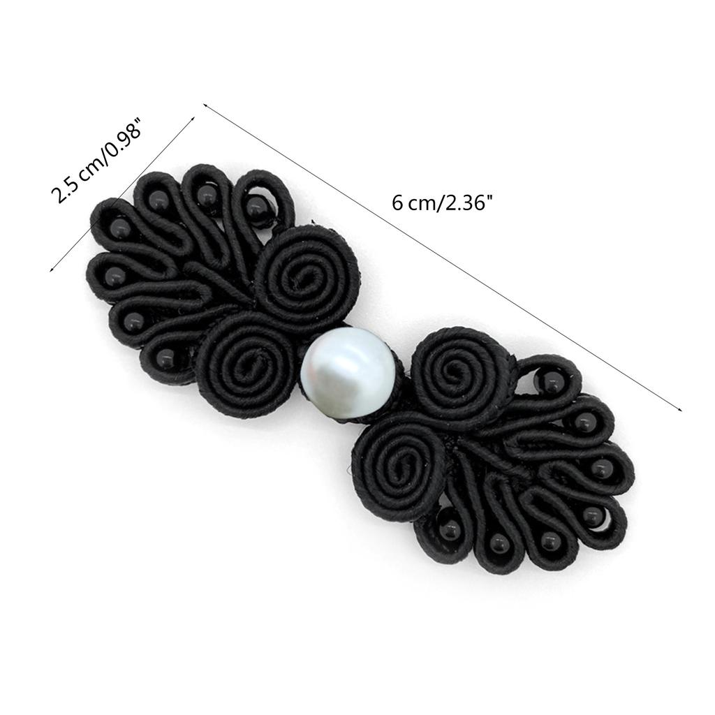 Chinese Knot Buttons Pearl Beads Cheongsam Cloaks Cardigan Fasteners for Clothing Decor Pig Nose Cheongsam Fasteners