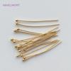 16-50mm 18K Gold Plated Ball Head Pins Accessories High Quality Brass Metal Head Pins Supplies Jewelry Making Findings Wholesale