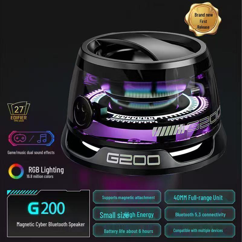 Portable Bluetooth Magnetic Speaker with Subwoofer, Long Battery Life, G200 Cross-border Small Speaker
