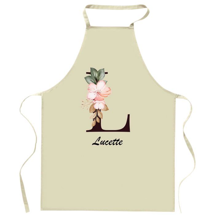 Tablier de cuisine - Lucette Lettre - Impression bretonne - Coton résistant - Fabrication française