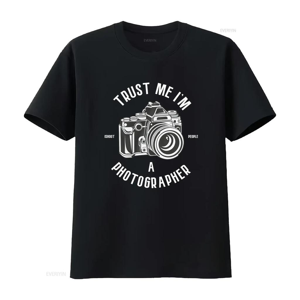 Trust Me Im A Photographer T Shirt I Shoot People Design for Photography Lovers Vintage Washed Stretched Versatile Breathable