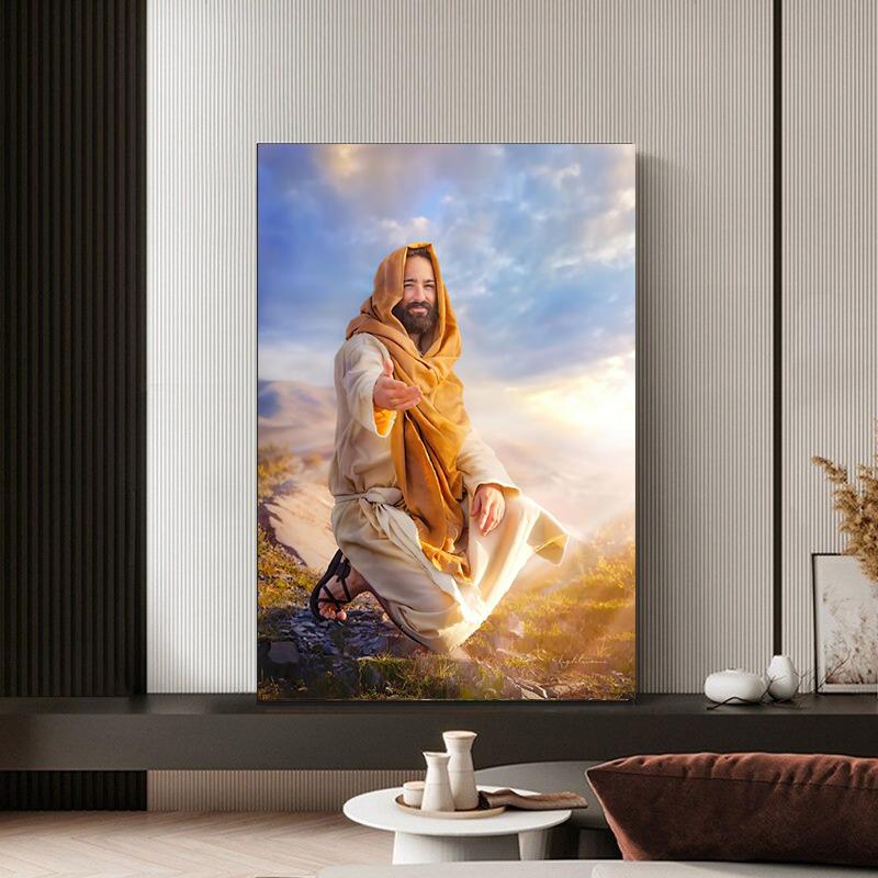 Jesus Christ Hand of God Jesus Portrait Classic Retro Poster Canvas Paintings Wall Art Pictures Home Decor