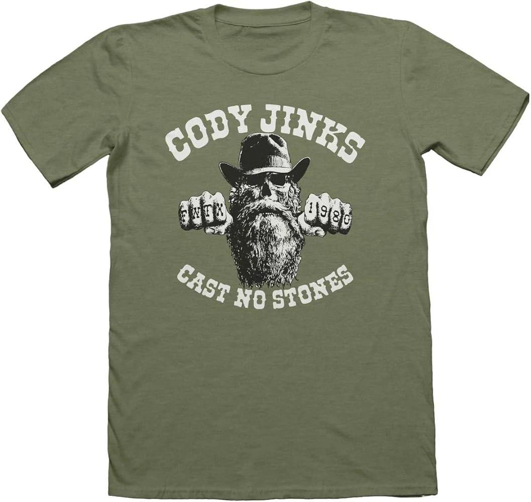 

Cody Jinks Cast No Stones Short Sleeve Cotton Green S-5XL T Shirt US069 XL