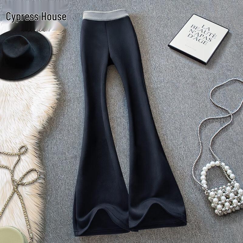 

Женские повседневные брюки клеш с высокой талией и облегающего кроя L