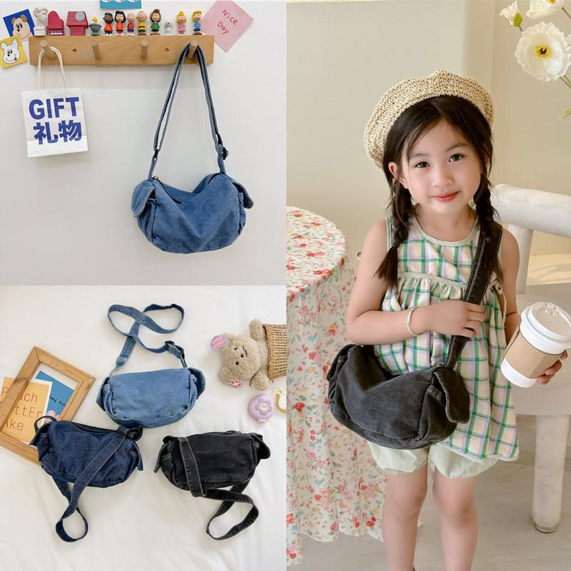 Canvas Kids Trendy Crossbody Bag With Lightweight Design For Casual Outings