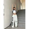 New Women's Printed Casual Sweatpants, High Waist Loose Fit Hip-Hop Dance Joggers with Slimming Effect, Streetwear Trousers for Summer Fashion