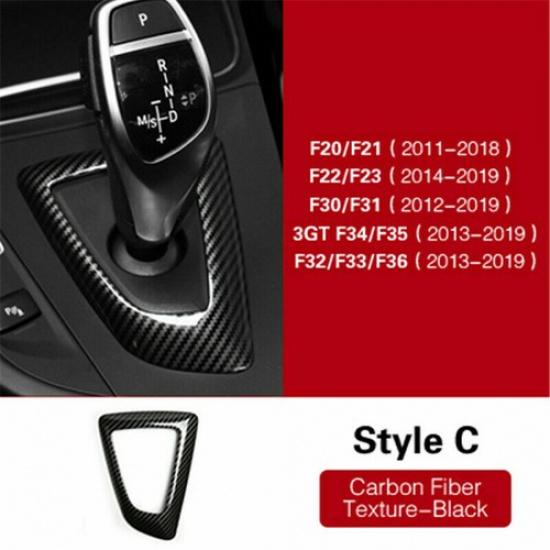1pc For BMW F34 F35 3gt 5gt Series Carbon fiber style Car Gear Shift trim decals
