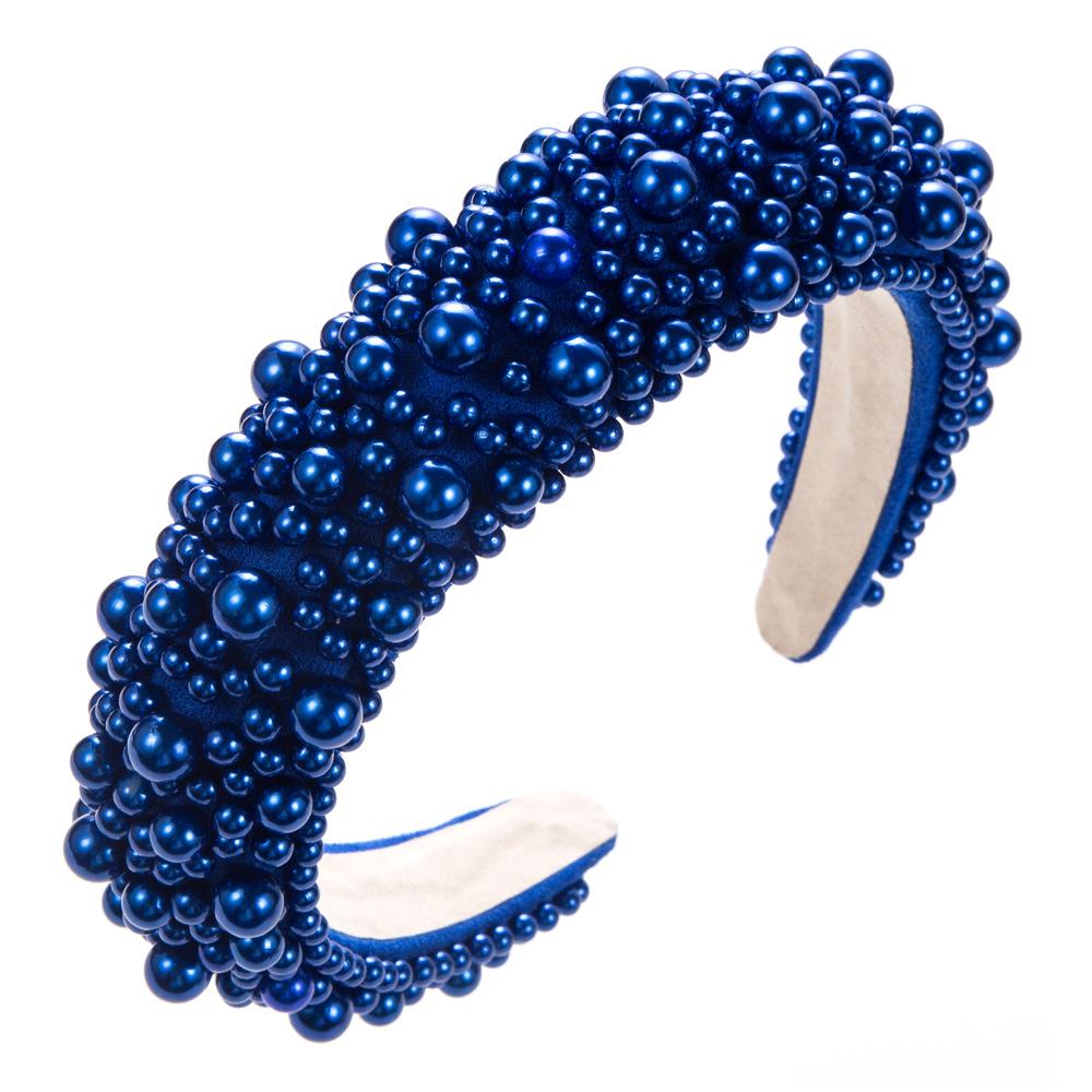 Hairband Sponge Hair Accessory for Women, Handmade with Sequins, in Multiple Colors, Wide-edge Headband