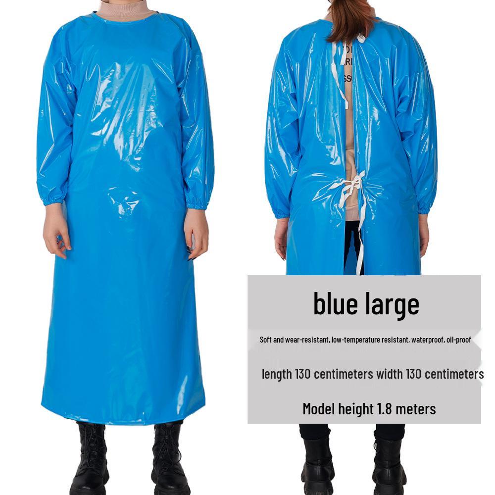 

Пищевой ТПУ Водонепроницаемый и Маслостойкий Кислотостойкий Рабочий Фартук с Длинным Рукавом для Бойни