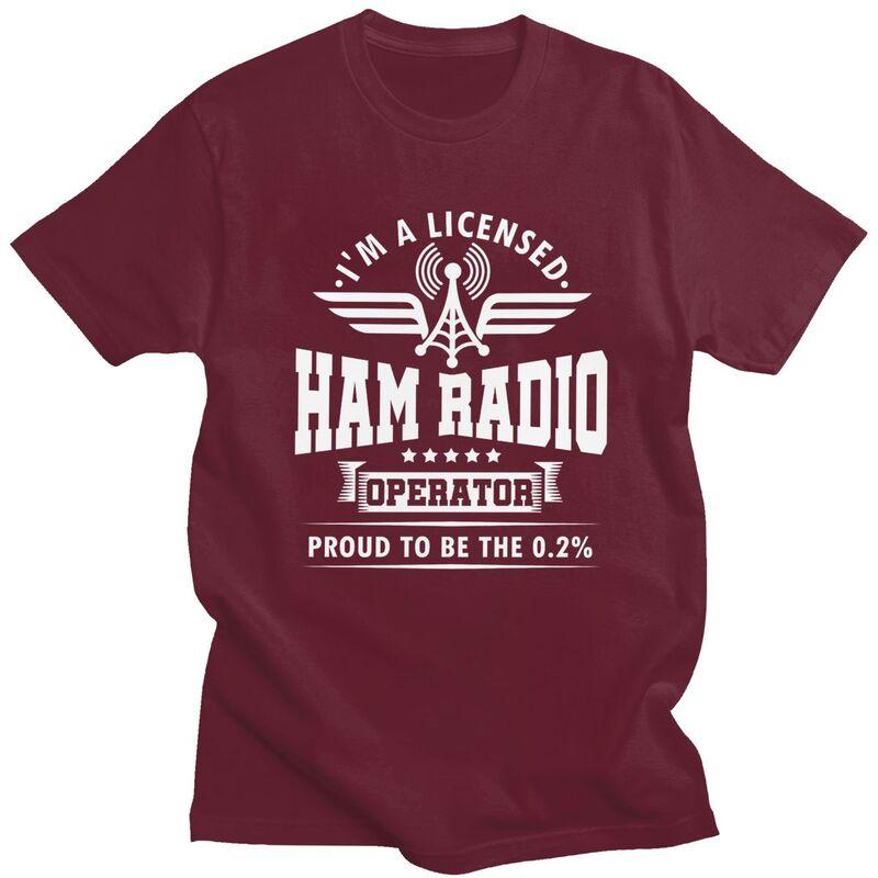 Custom Licensed Ham Radio Operator Communications Tshirts for Men Short Sleeve T Shirt Tshirt Loose Fit 100 Cotton Tees Gift