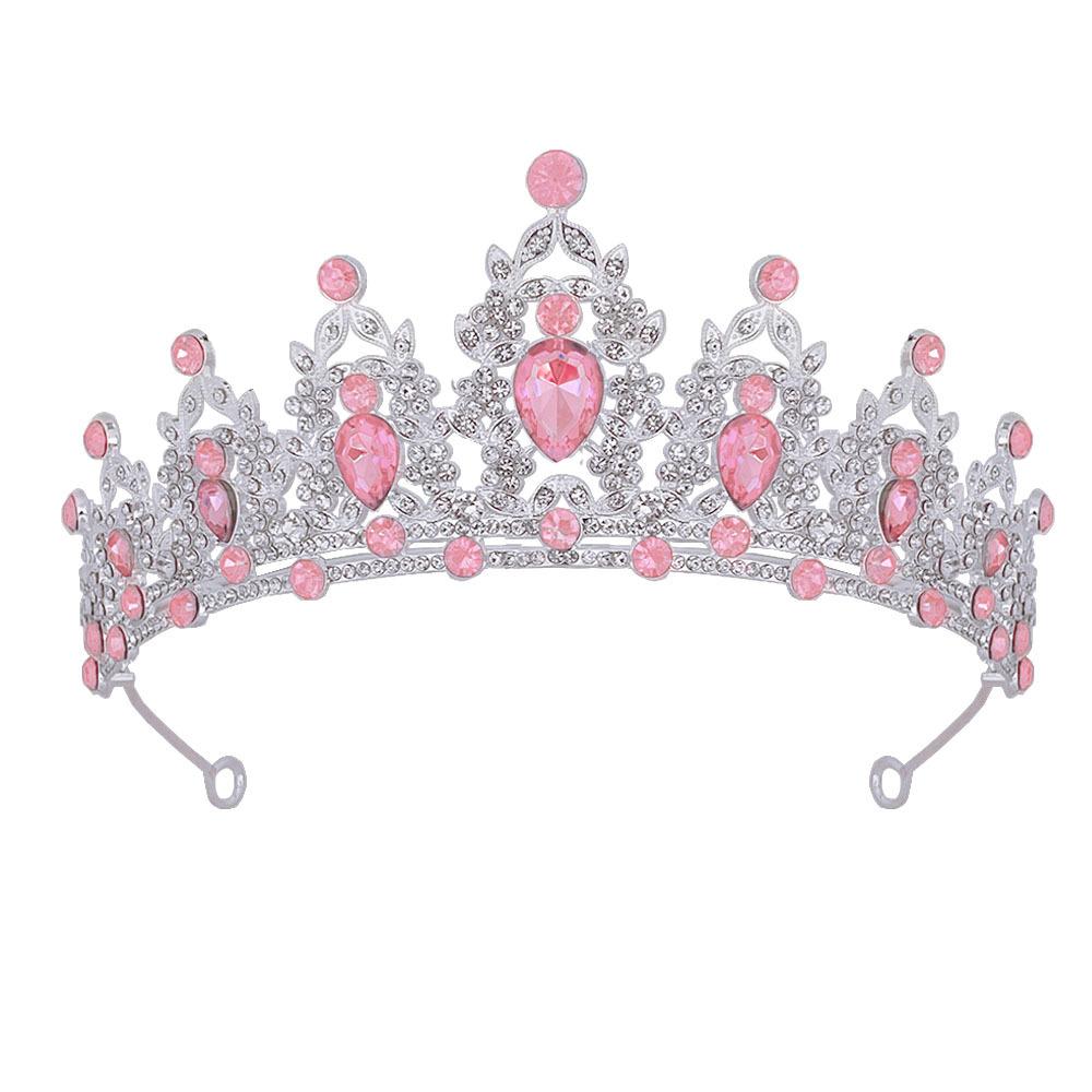 Фиолетовый Свадебный Головной Убор Барочная Корона Стразы Головной Убор Корона Принцессы Свадебный Аксессуар для Волос Аксессуар для Платья