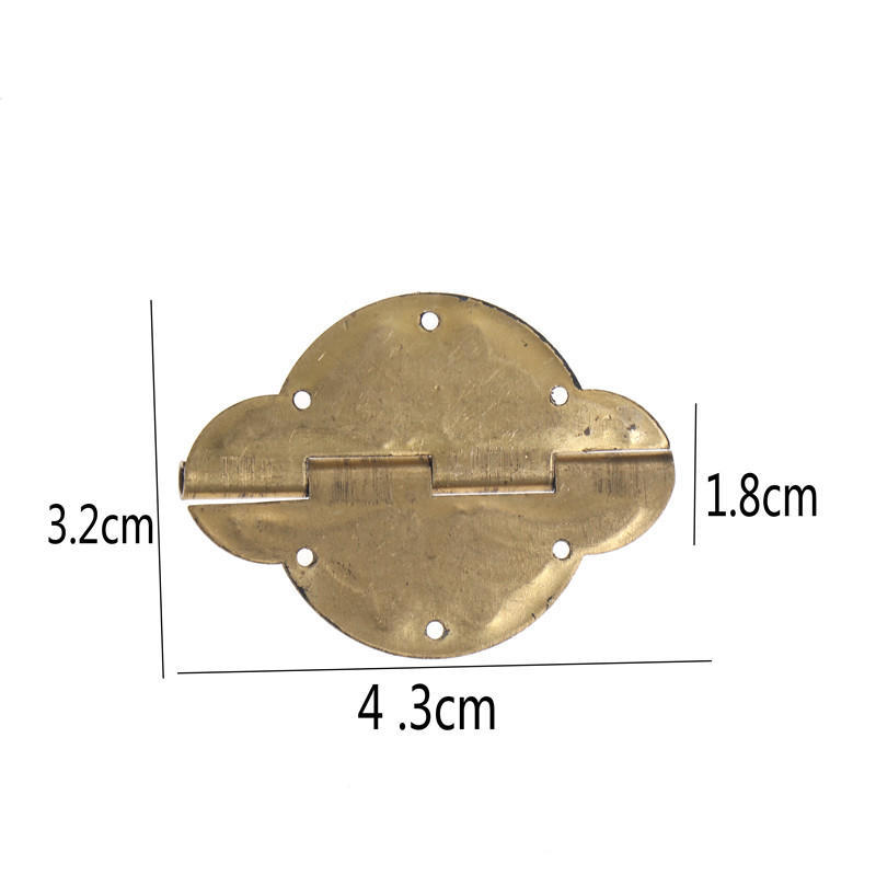 Messingüberzogen Mini Scharnier Antike Bronze Dekor Schmuck Holzkiste Schrank ZG