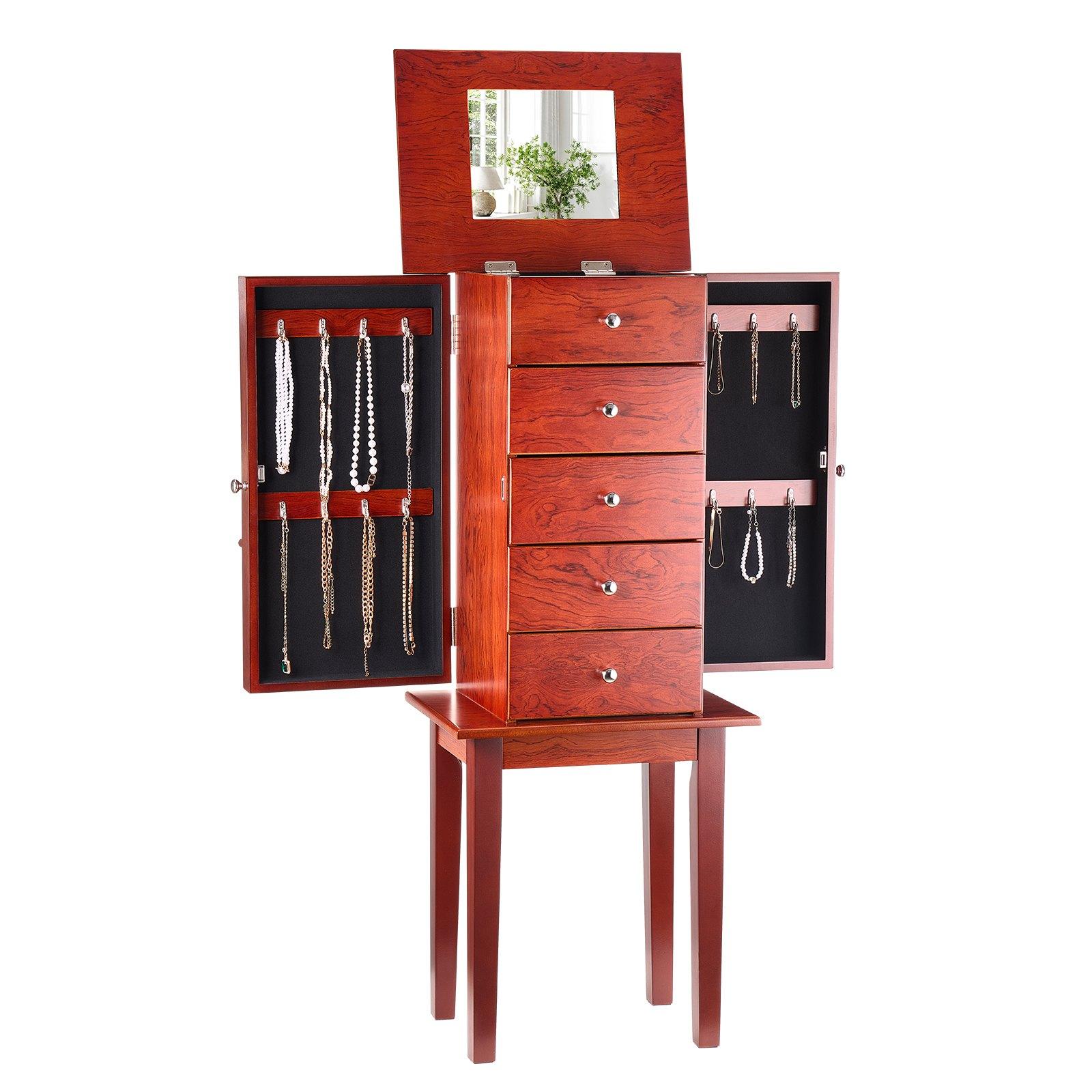 VEVOR Jewelry Cabinet Armoire, Standing Wood