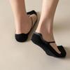 Summer Cross-sling Boat Socks Thin Ice Silk Invisible Socks Silicone Anti-slip Cotton Bottom Shallow Mouth Socks
