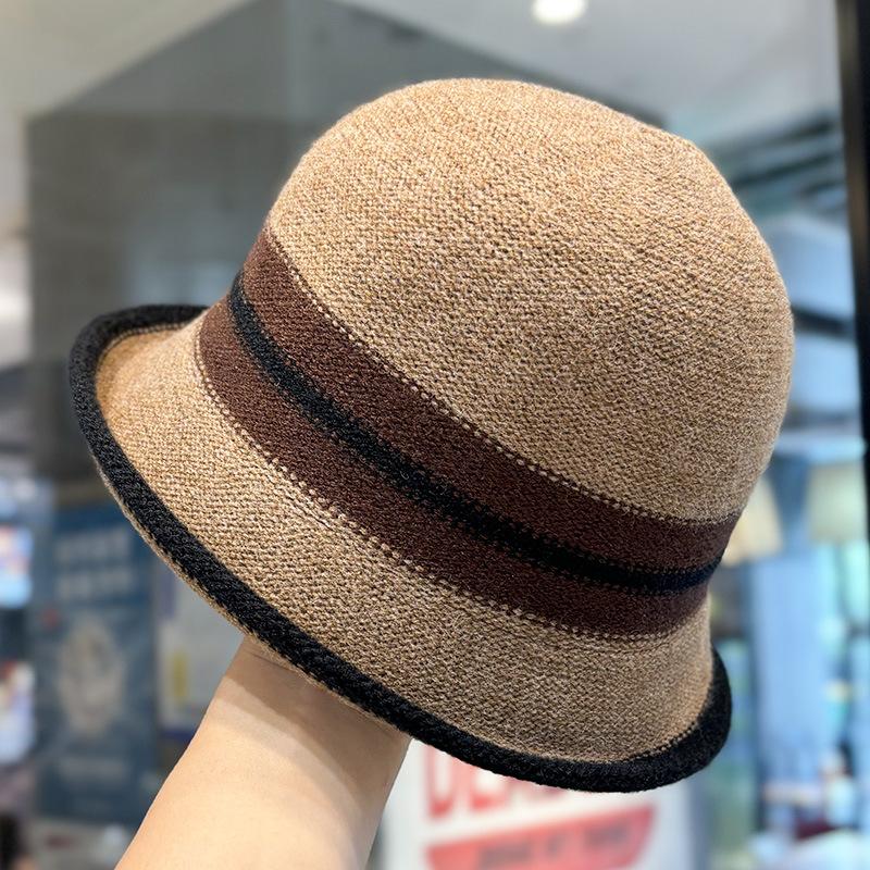 

Ретро гофрированная рыбацкая шляпа детская осень и зима британский темперамент котелок показывает маленькое лицо элегантная шерстяная шляпа-котелок тренд 54-58cm