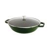 Staub Pan Basil Green Enamel Induction Compatible Japanese Speciality "Multi 30cm" Double-handled Pot, [Official Product] 40511-465