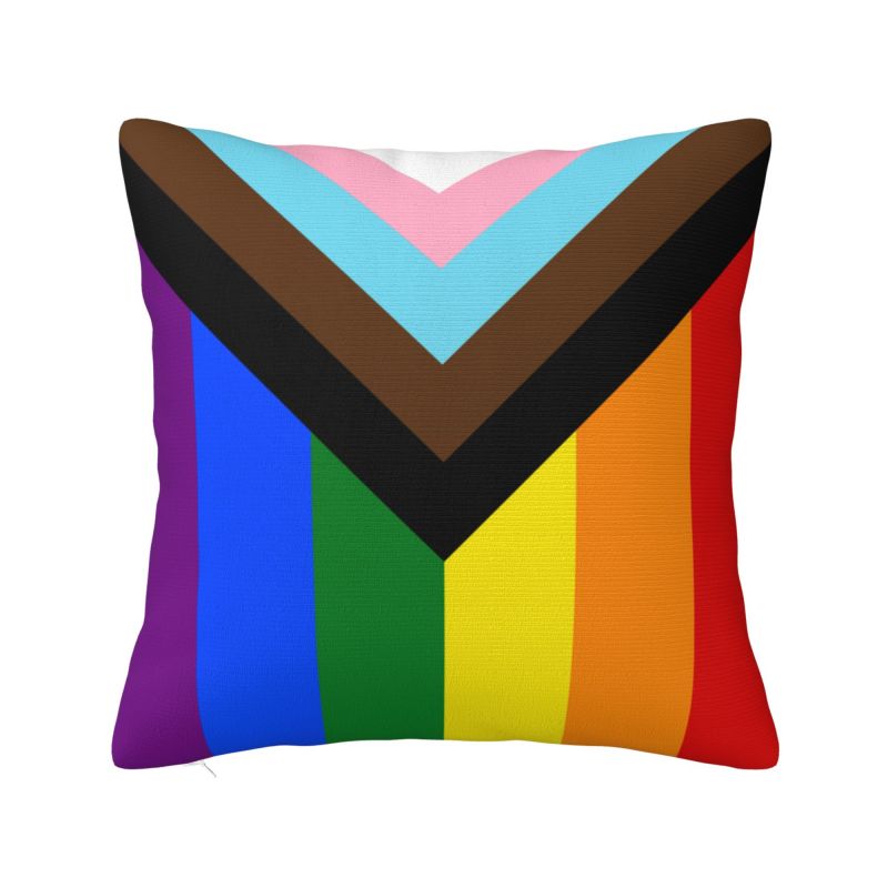 Distressed Gay Bear Pride Flag Stripe Throw Pillow Case Home Decor Cushions Cover For Sofa Car Seat Square Polyester Pillowslip